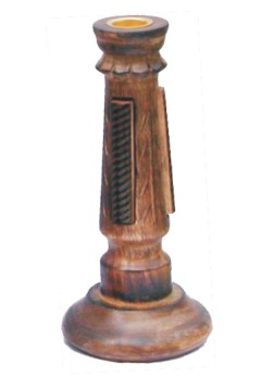 Wooden Candle and Incense Stand